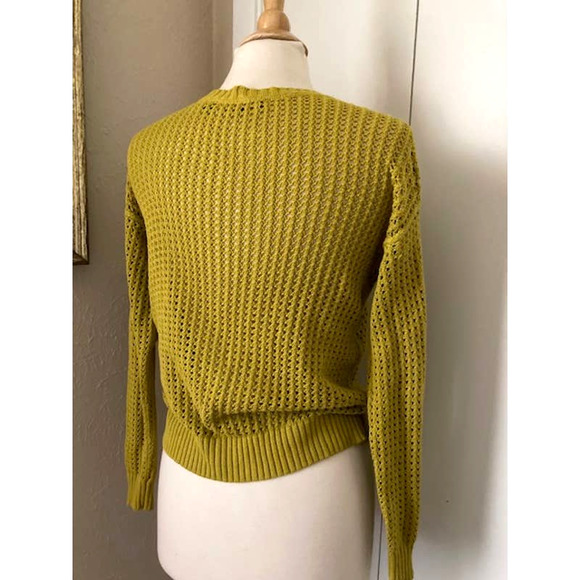 Jeanne Pierre - Green Open Weave Sweater - Size M - Picture 5 of 6